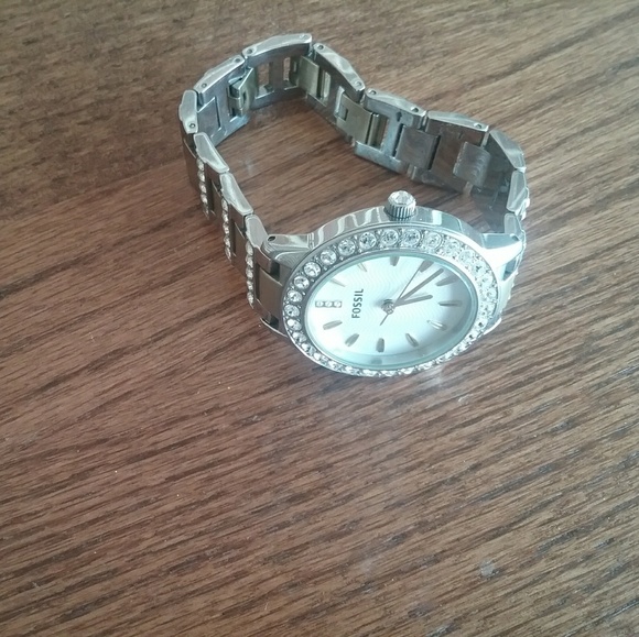 Fossil Two Tone Gold and Silver Watch w/Rhinestone - Picture 3 of 6